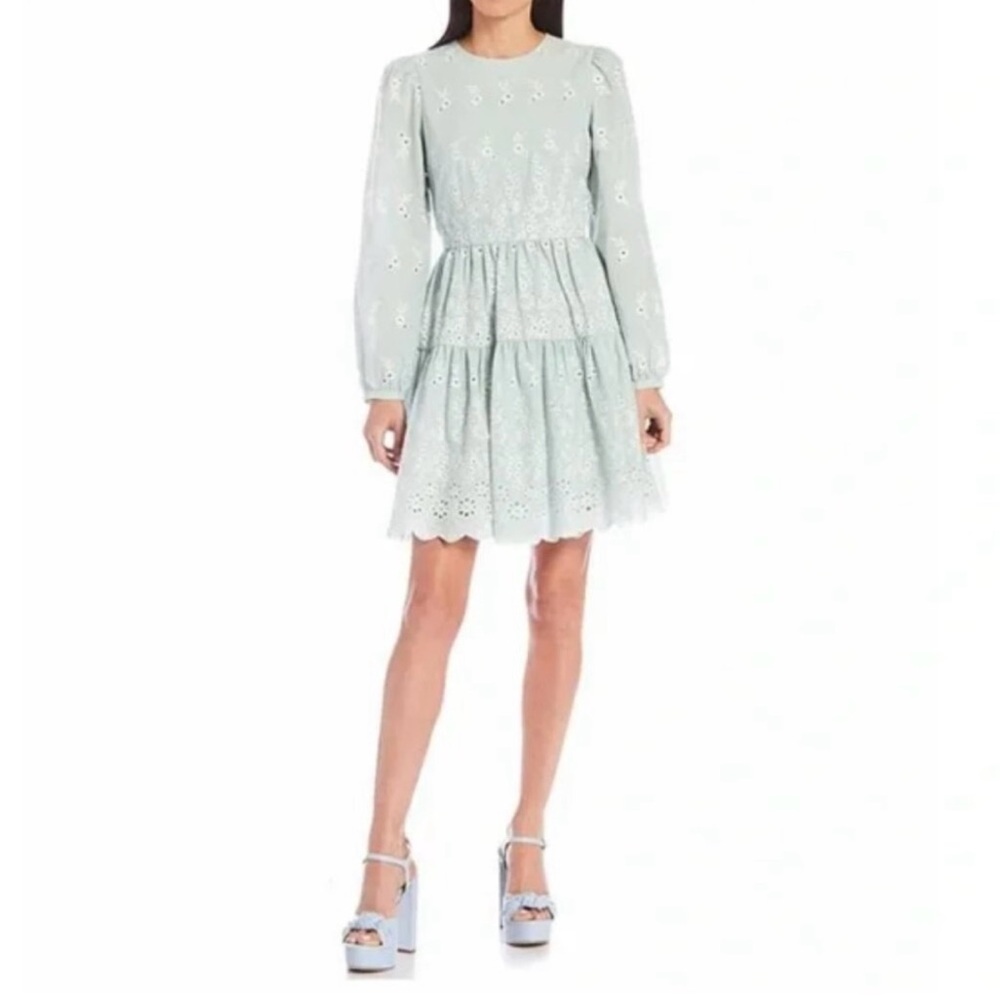 Antonio Melani x Born on Fifth Flora Eyelet Dress Green Sz 4